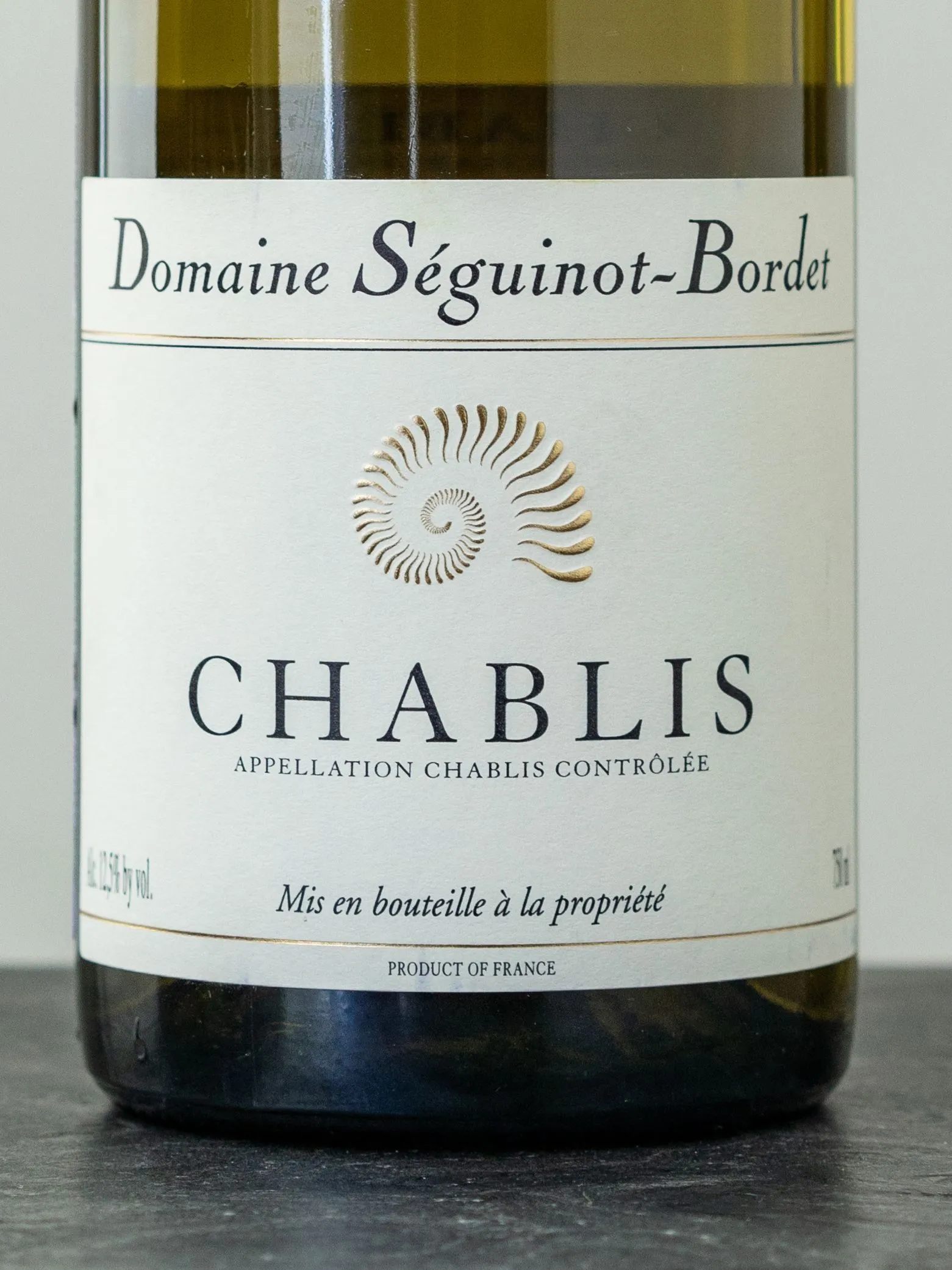 Этикетка Domaine Seguinot-Bordet Chablis